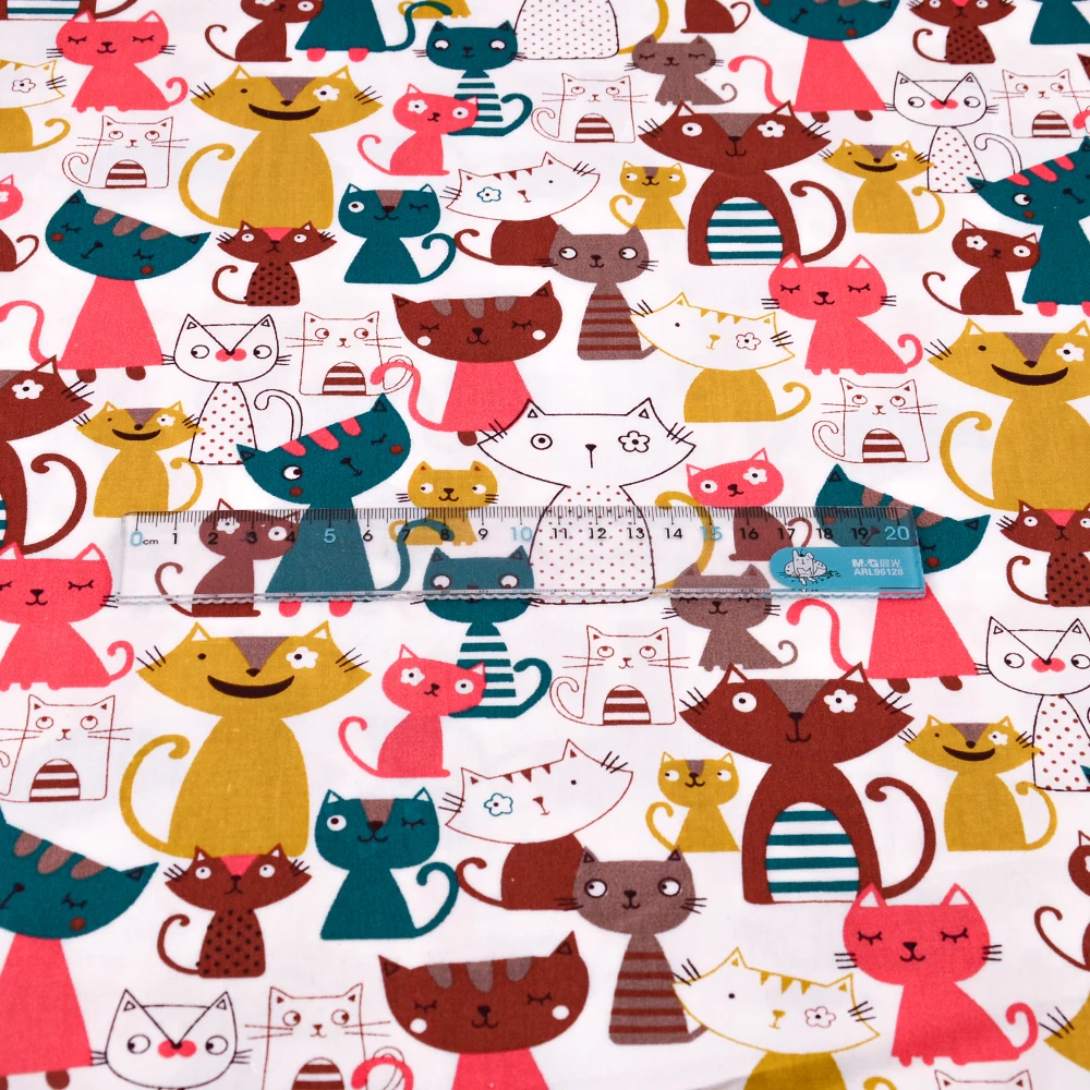 Booksew tessuto in Twill di cotone 100% gatto Design animale panno per cucire grasso quarto lenzuolo fai da te cuscino Patchwork tessili per la casa