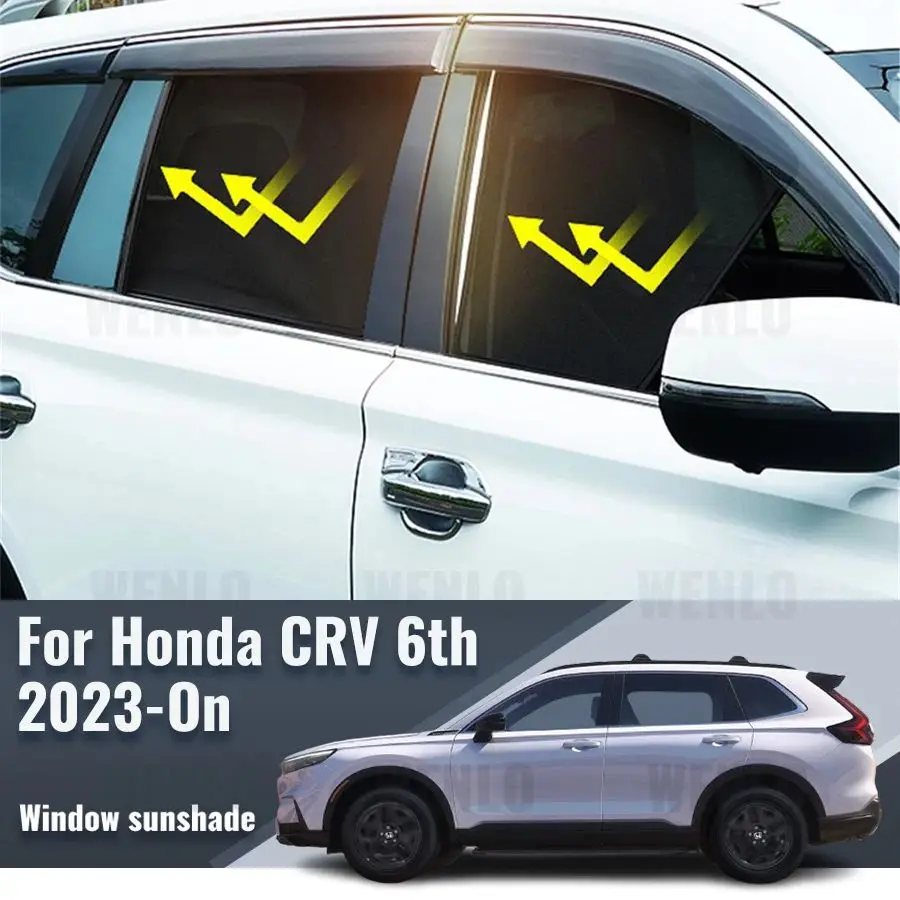 

For Honda CRV CR-V MK6 2023 2024 2025 Magnetic Car Sunshade Visor Front Windshield Frame Curtain Rear Side Baby Window Sun Shade