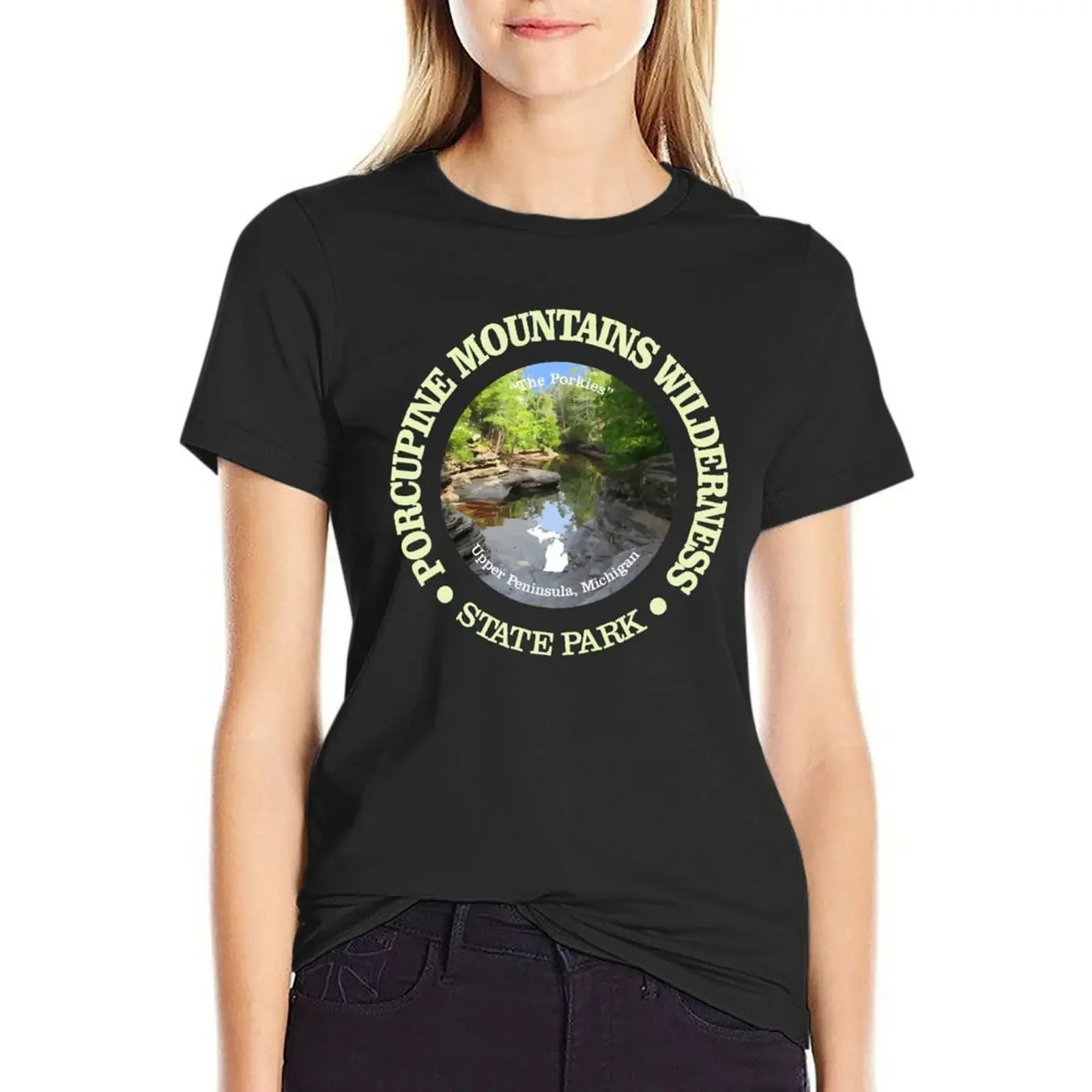 

Porcupine Mountains Wilderness SP (WA) T-Shirt shirts graphic tees plus sizes quick drying Women t shirt