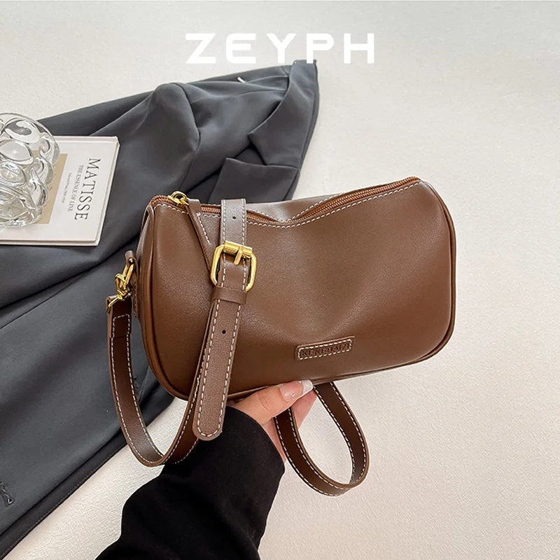 

Zeyph Big Short Handle PU Leather Solid Color Tote Bags for Women 2025 Y2K Ladies Shoulder Bag Females Retro Handbags