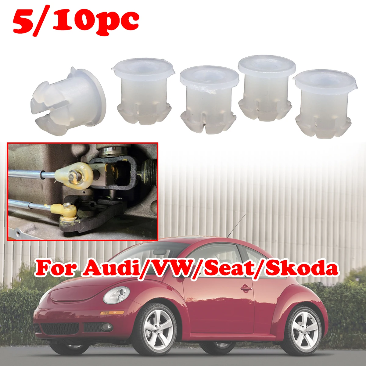 

5/10Pcs For VW Passat Golf Seat FABIA Audi A3 8P MT Gearbox Repair Kit Shifter Cable End Bushing Selector Lever Rods Car Parts