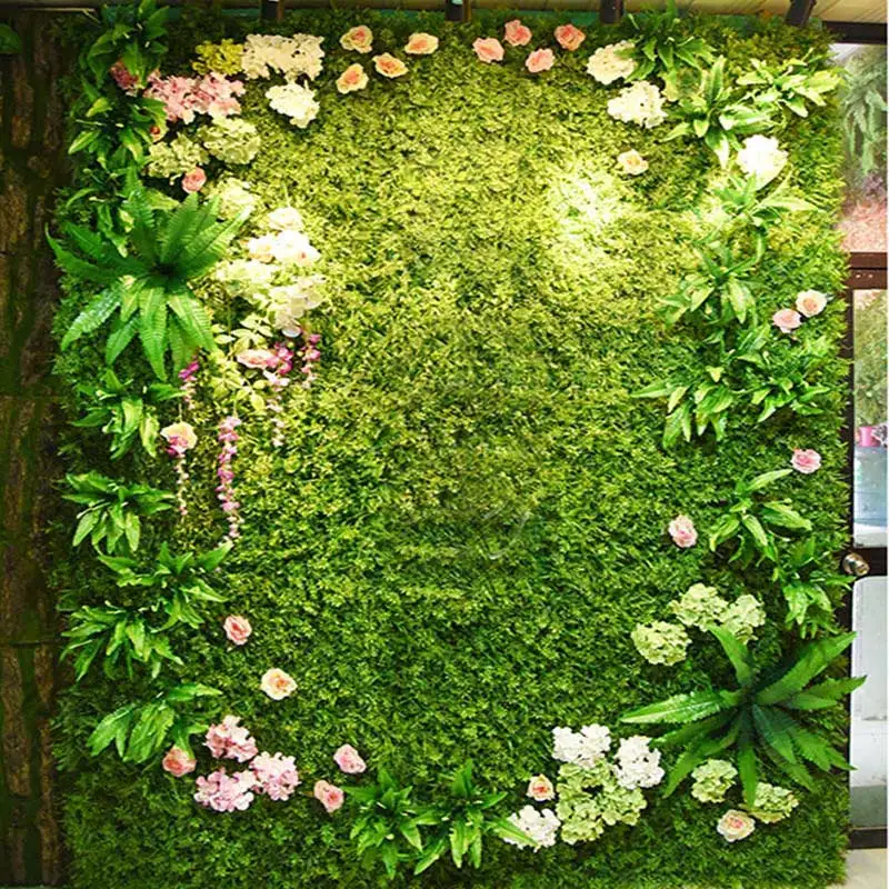 

New Artificial Plant Lawn DIY Background Wall Simulation Grass Leaf Wedding Decoration Green Wholesale Carpet Turf Home Decor