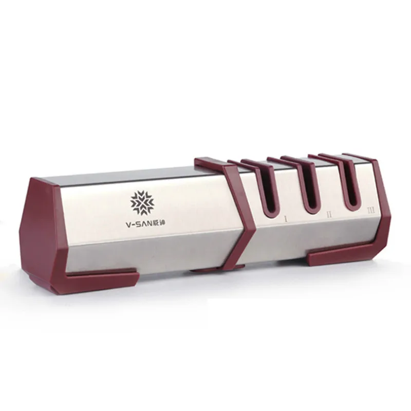 Profesional Kitching Chef Knife Sharpener 3 Stages Handheld Knife Sharpener Manufacturer