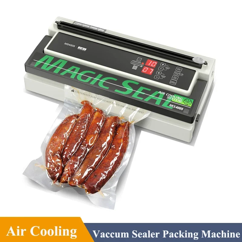 For MS4500 40CM Air Cooling Vacuum Sealing Packaging Machine Commercial Double Pump Vacuum Sealer Smooth Aluminum Foil Bag