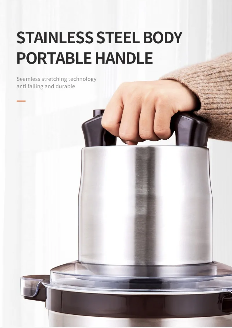 6л кухонная мясорубка из нержавеющей стали, машина для жарки, африканская бытовая кухонная утварь, двойные лезвия для смешивания