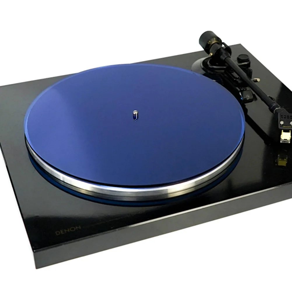 Practical Turntable Slip Mat 12 Inch Clearer Listening Middle Label Sag Njoyable Listening Reduce Splashy Sound