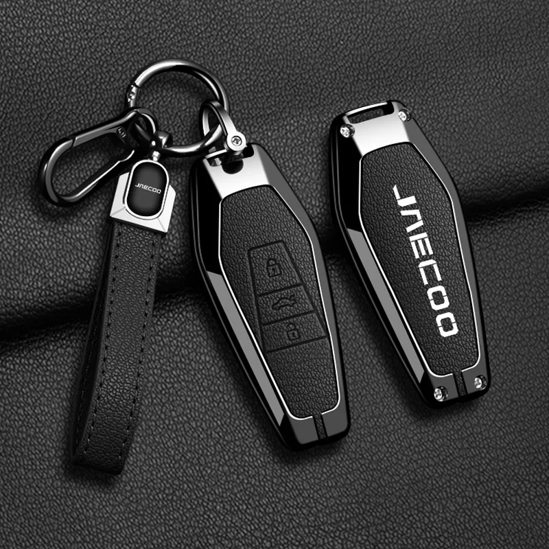 Zinc Alloy 3 Buttons Car Key Case Cover Shell For Chery JAECOO J5 6 J7 J8 Phev Icar 03 AIQAR EQ7 EQ5 EQ3 Car Interior Accessorie