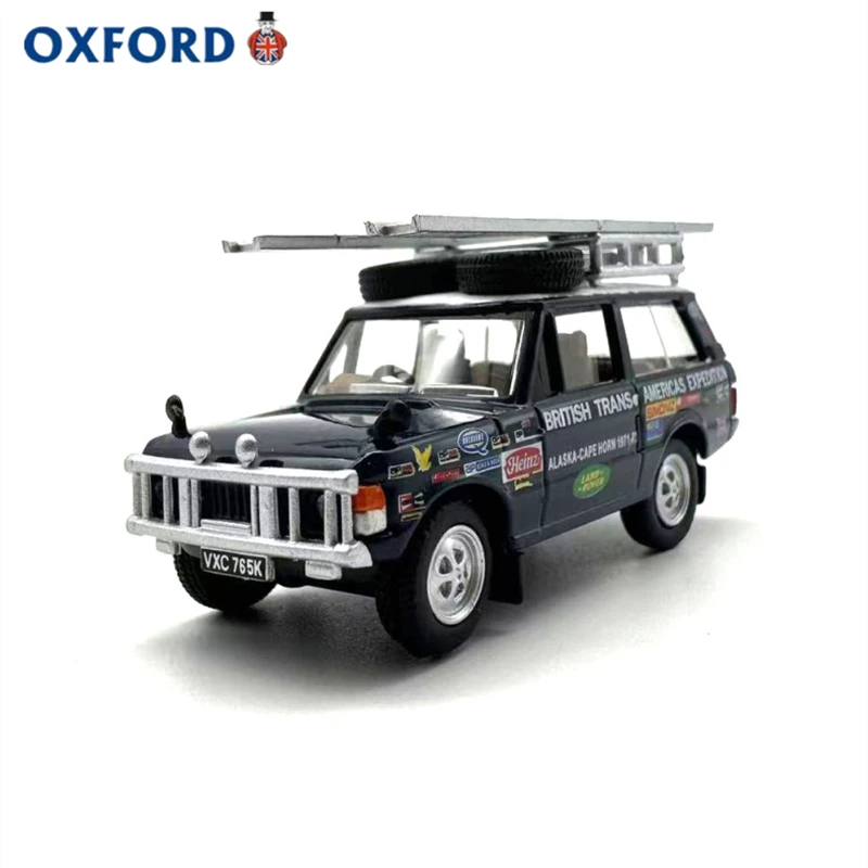 Diecast OXFORD 1:76 Scale Land Rover Range Rover Inter-American Expedition SUV Alloy Car Model Collectible Toy Souvenir Display0
