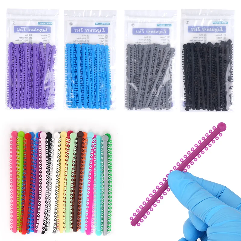 1000PCS Dental Ligature Ties  Elastic Ring Rubber Tie O Ring For Teeth Braces Elastomeric Dentistry Materials Treatmet