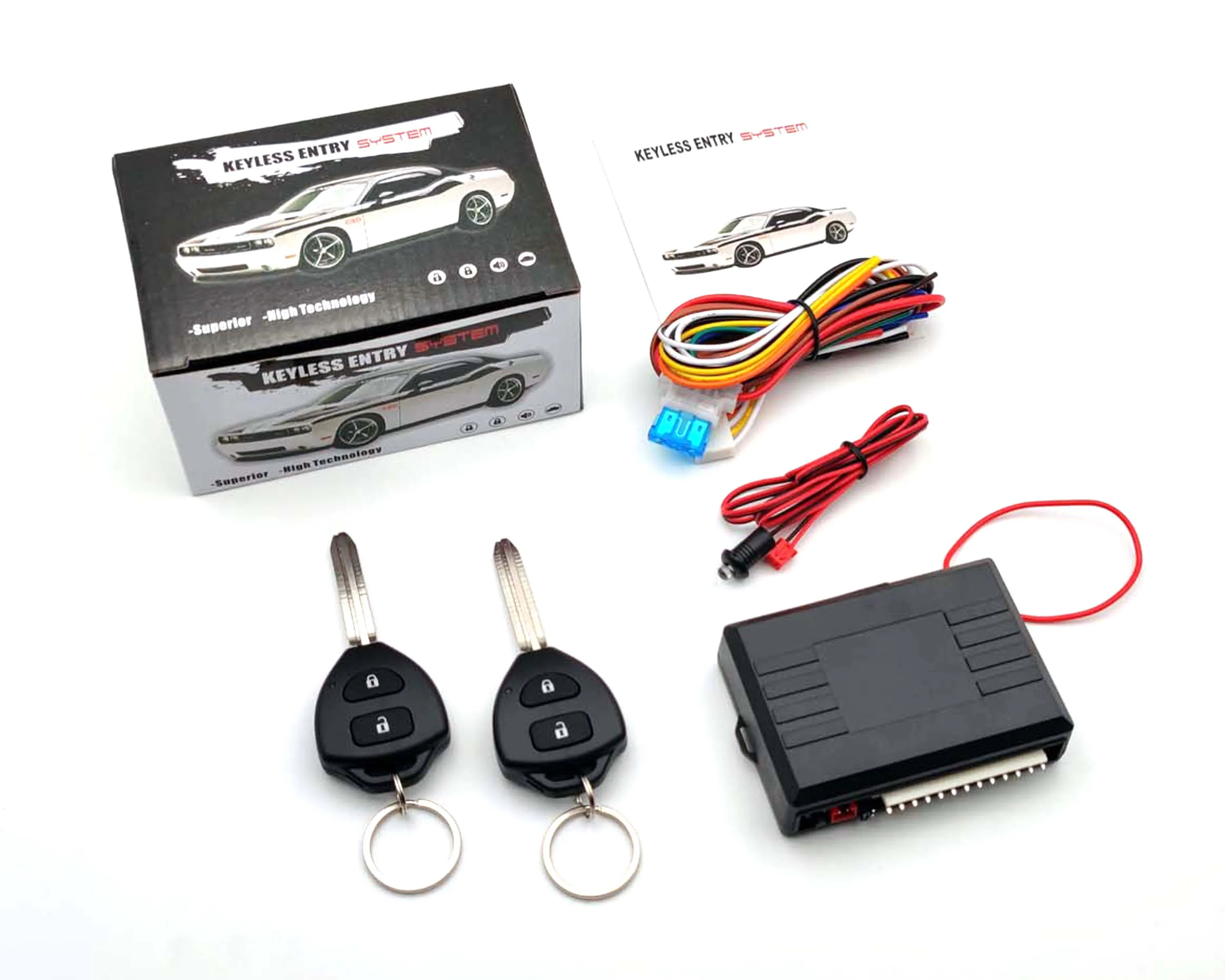 

Car Remote Central Kit Button Start Stop Door Lock Locking Vehicle Keyless Entry System Easy to Install