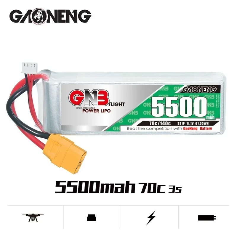 RC FPV Racing Drone Battery GNB 14.8V 5500mAh Lipo Battery For Car Boat FPV Drone Helicopter Airplane Tank Parts 14.8V Battery