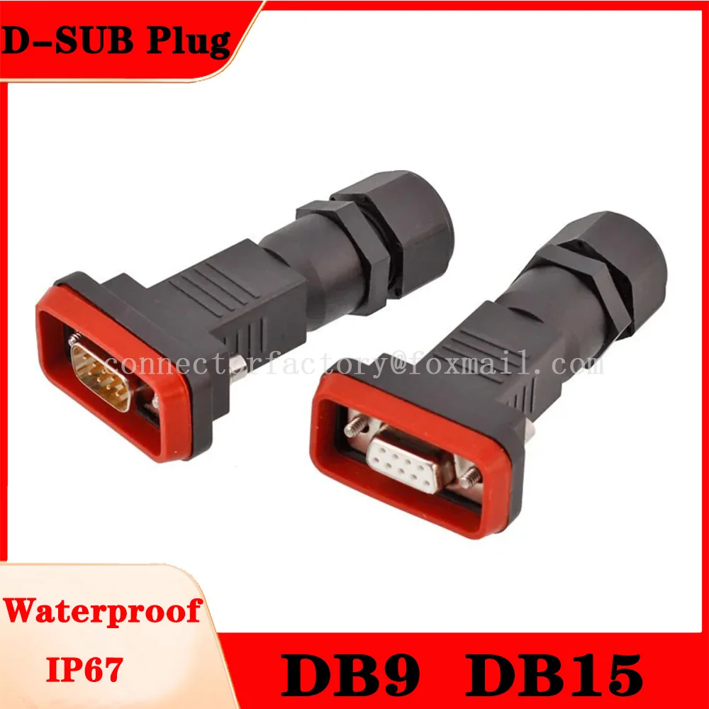 

Waterproof IP67 D-SUB DB9 DB15 9P 15-Core AISG Electric Adjustable Wire 5G Huawei Base Station Male Female Plug