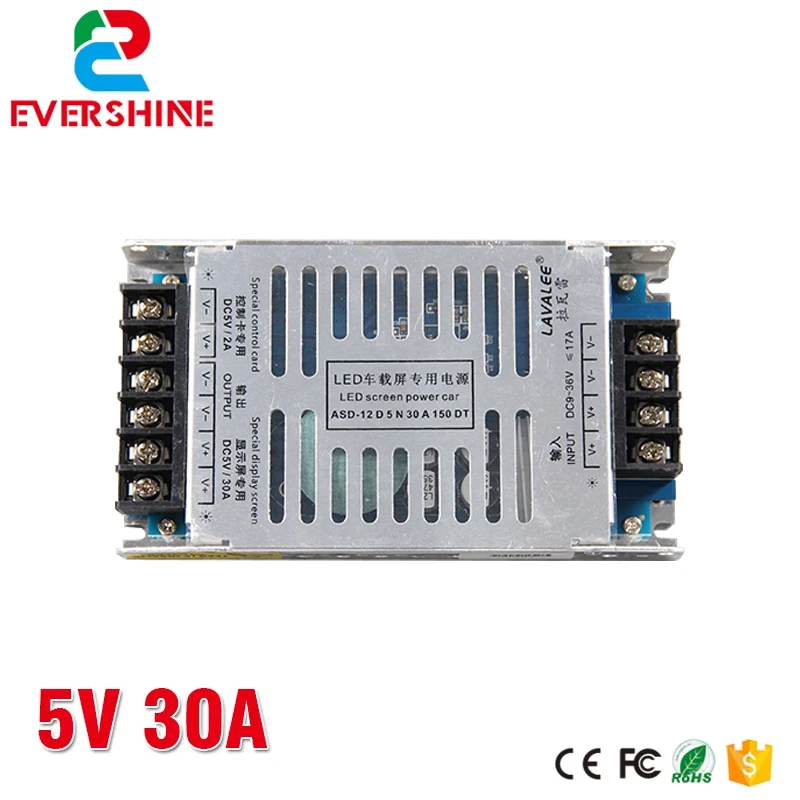 High Quality Power Supply LAVALEE 5V 40A 200W 20A 100W 30A 150W 60A 300W Vehicle LED Display Power Supply for Taxi Special-usage