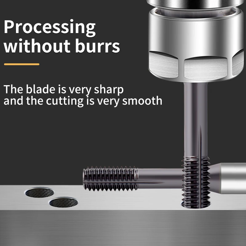 VOKET Carbide Tungsten Steel JIS Standard TICN Coating Roll Forming Tap M2 M3 M4 M5 M6 M8 Machine Thread Taps For HRC 55° - 62°