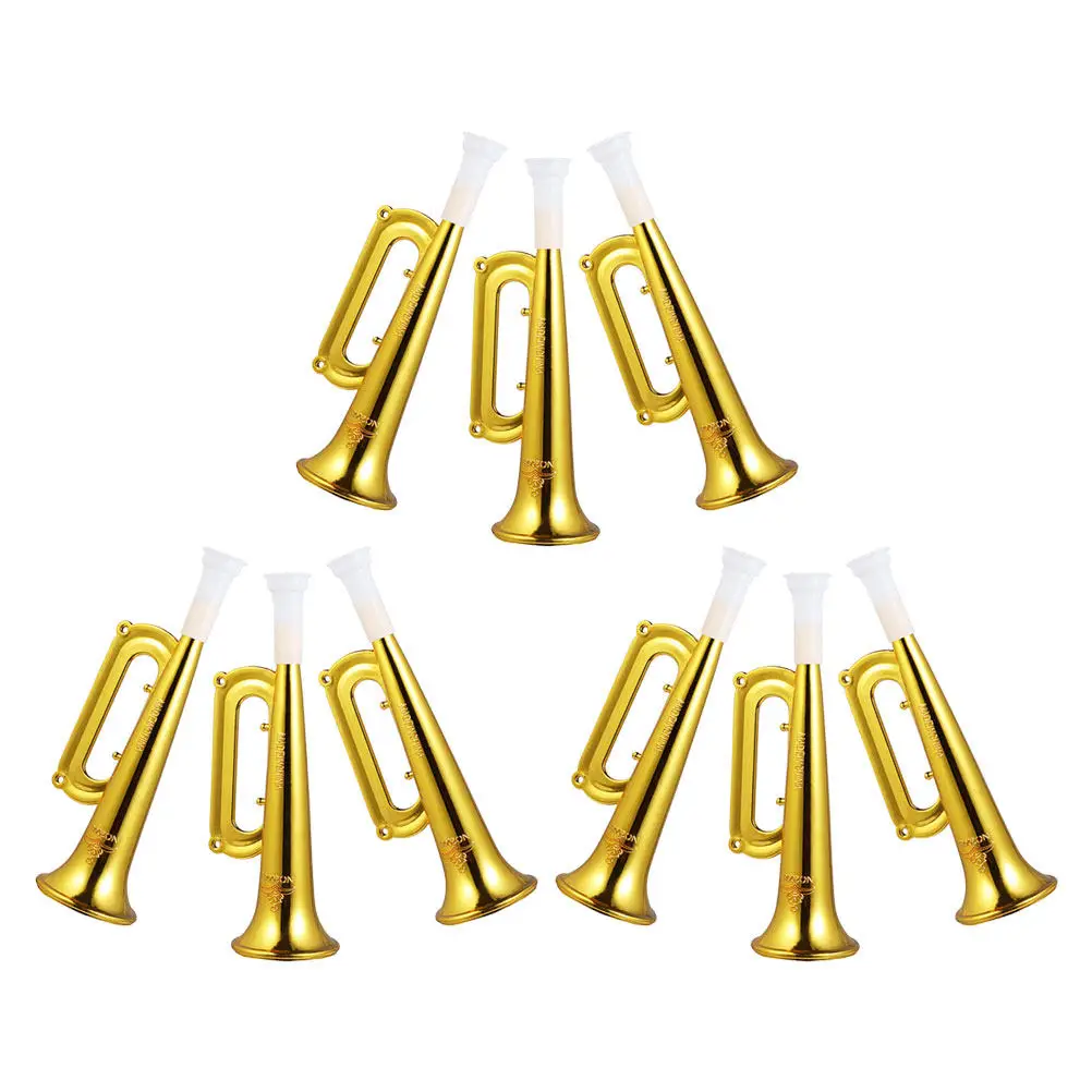 9Pcs Toddler Cheering Trumpet Plastic Horn Loud Noise Maker Kids Party Sports Game Accessories Plastic Trumpet