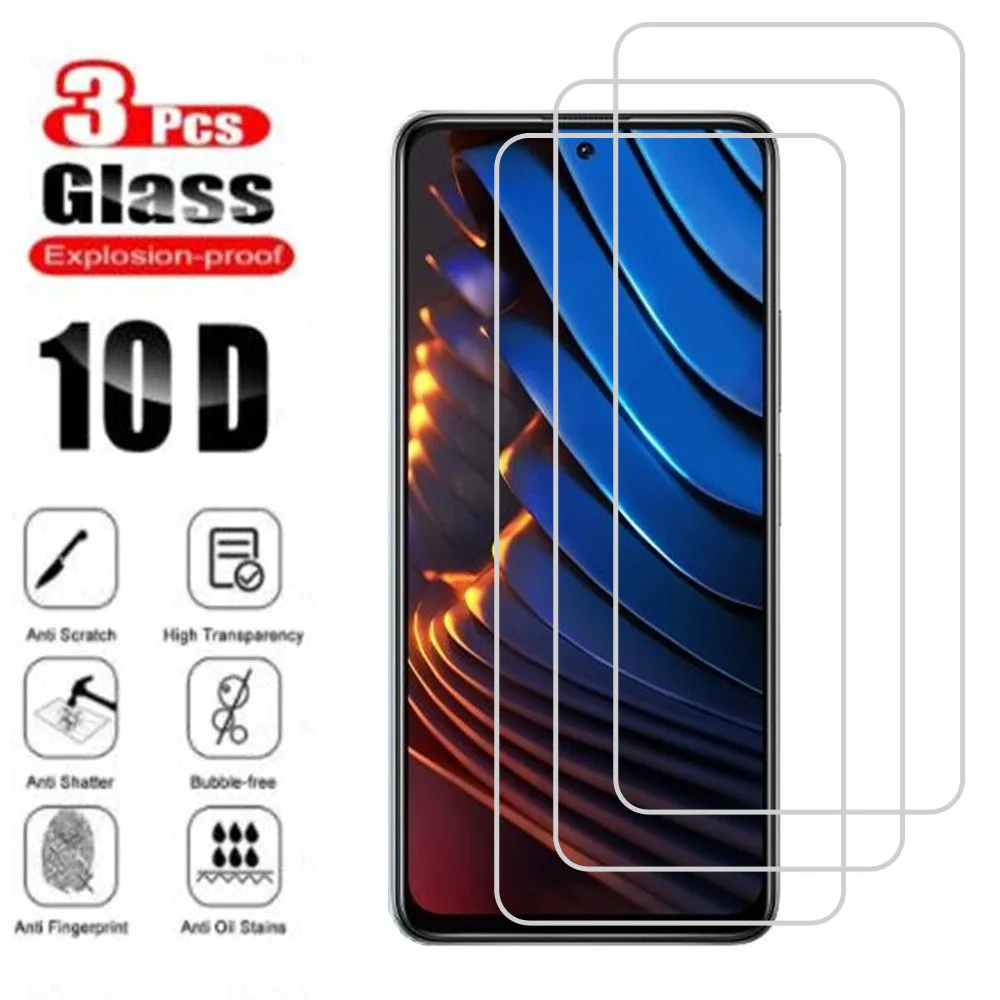 3pcs HD Original Protective Tempered Glass For Xiaomi Poco X3 Pro NFC GT M2102J20SG M2007J20CG Phone Screen Protector Cover Film