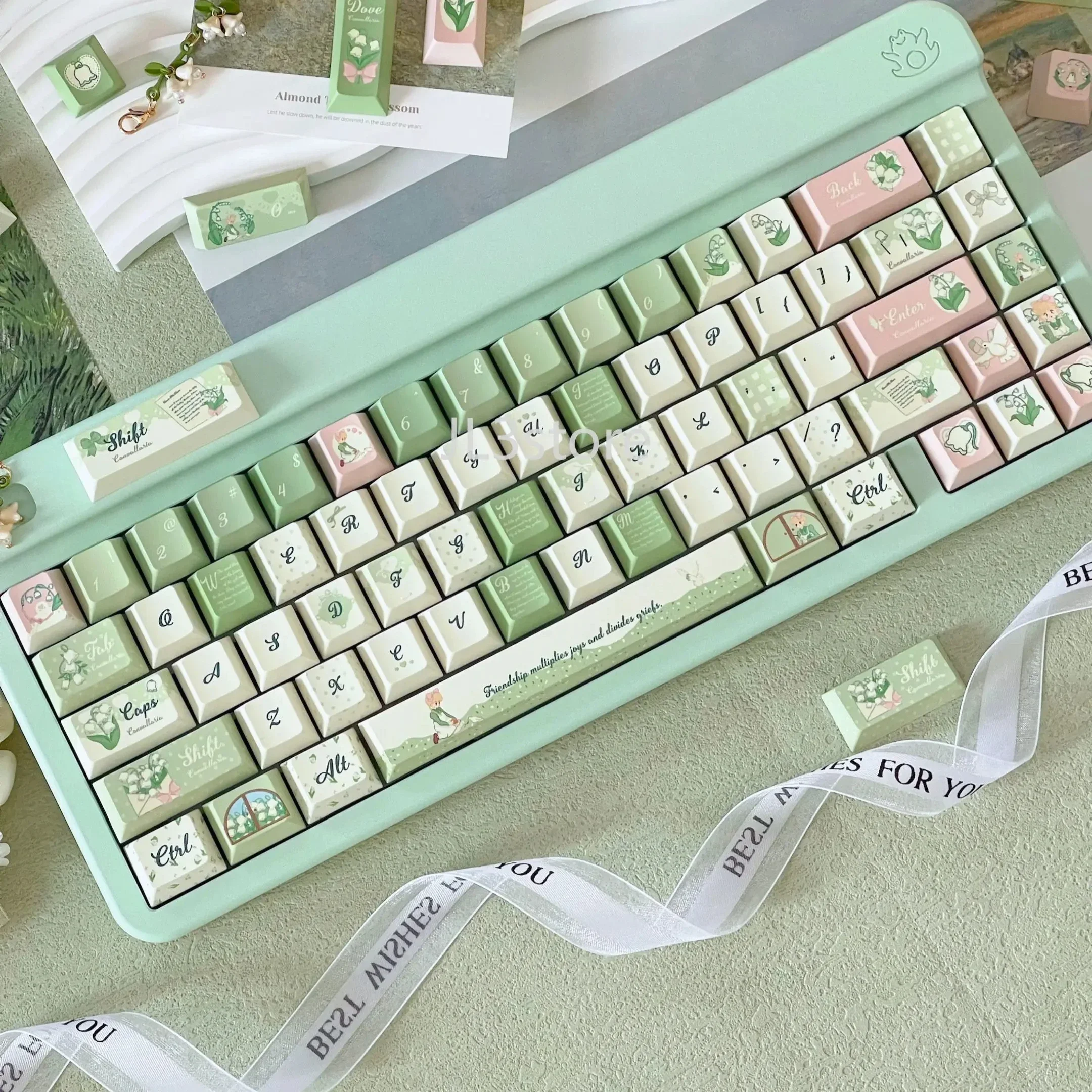 

Keycap Green Keycap Original Mechanical Keyboard Customized Keyboard Bluetooth Keyboard Keycap Hot Rise