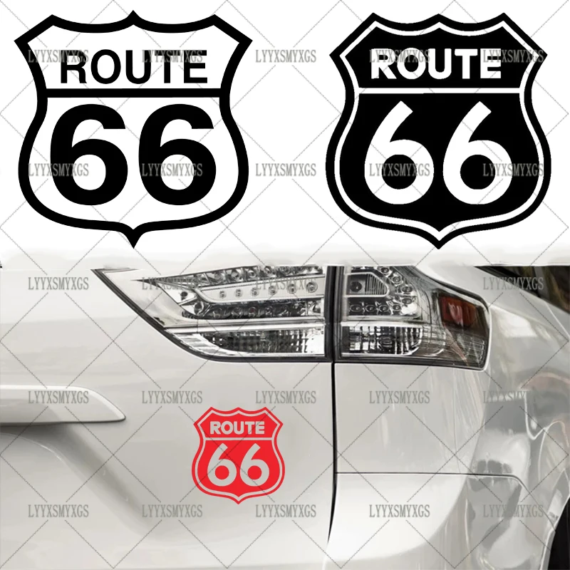 

Self-Adhesive Custom Route 66 Car Stickers Waterproof Sunscreen Vinyl Decal PVC wholesale Car Accessories