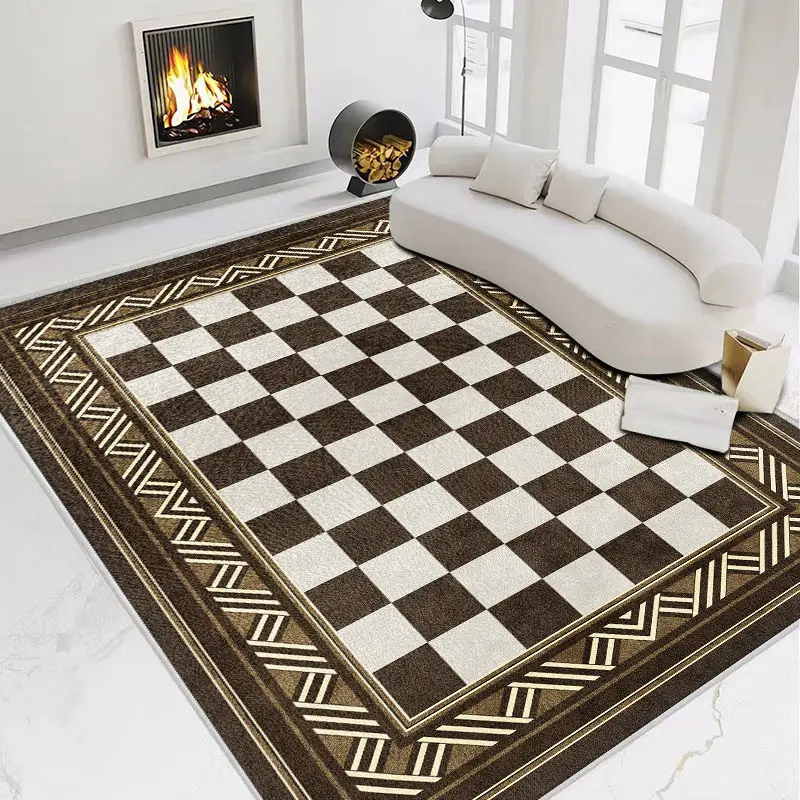 

Chessboard Pattern Carpet Living Room Lounge Rug Children Bedroom Carpet Modern Moroccan Coffee Table Floor Mat Area Rug Large