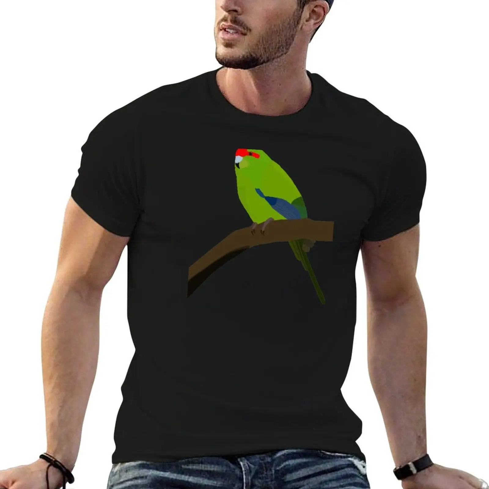 

Green Kakariki, tee-shirt, white background T-Shirt t shirts for man cotton t shirts with prints T-Shirt