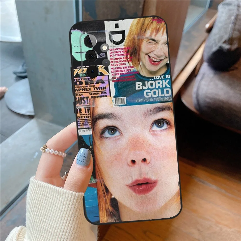 B- Bjork Singer Phone Case For SamsungS24,23,22,21,S20 Ultra Pro 10,S30Plus,S9,20lite Ultra Black Cover