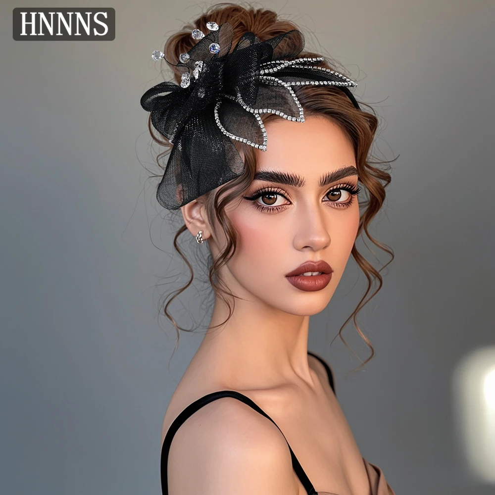 TOPQUEEN أنيقة عقال الزفاف دبوس الشعر اليدوية القوس الدانتيل المياه الماس السيدات مأدبة حفلة أنيقة إكسسوارات الشعر YXA121