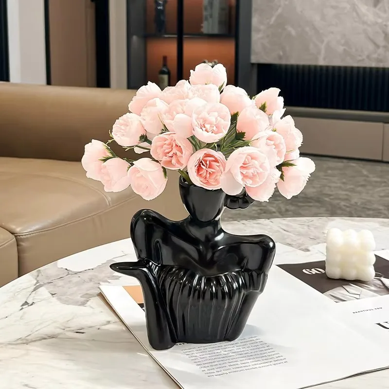 Desktop hydroponic glass vase with wooden frame, plant glass container for cuttings propagation