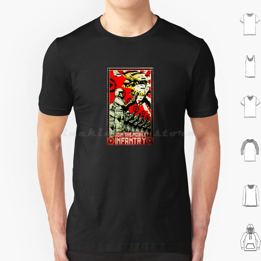 Join The Mobile Infantry-Orwellian Retro Poster-All Over Print-Bright Red T Shirt Cotton Men Women Diy Print George Orwell