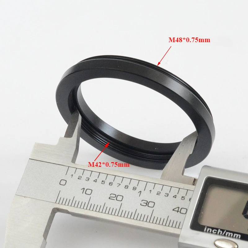 Metal M48X0.75mm Male To Female M42X0.75mm Adapter Ring for Astronomical Photography T-ring Thread Conversion