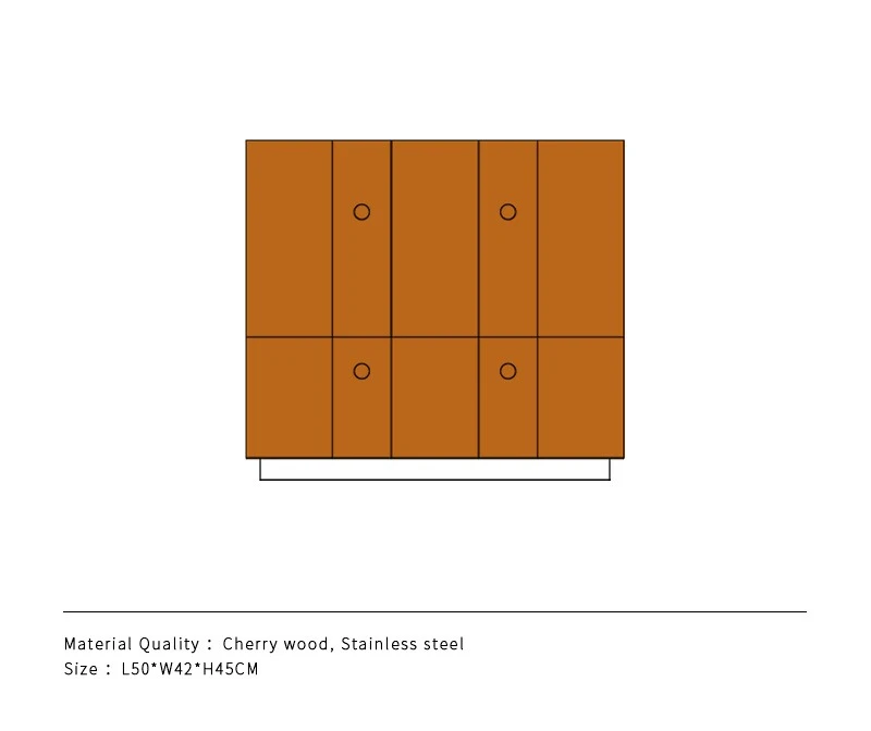 Module combination cabinet Cherry wood dining side chest cabinet Storage TV cabinet