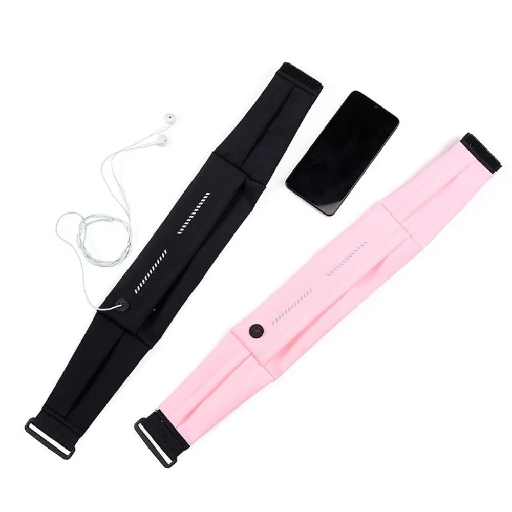 

Ultra-Thin Sport Mobile Waist Bag Night Reflection Close Fitting Running Waist Bag Storage Large Capacity Sports Phone Bag