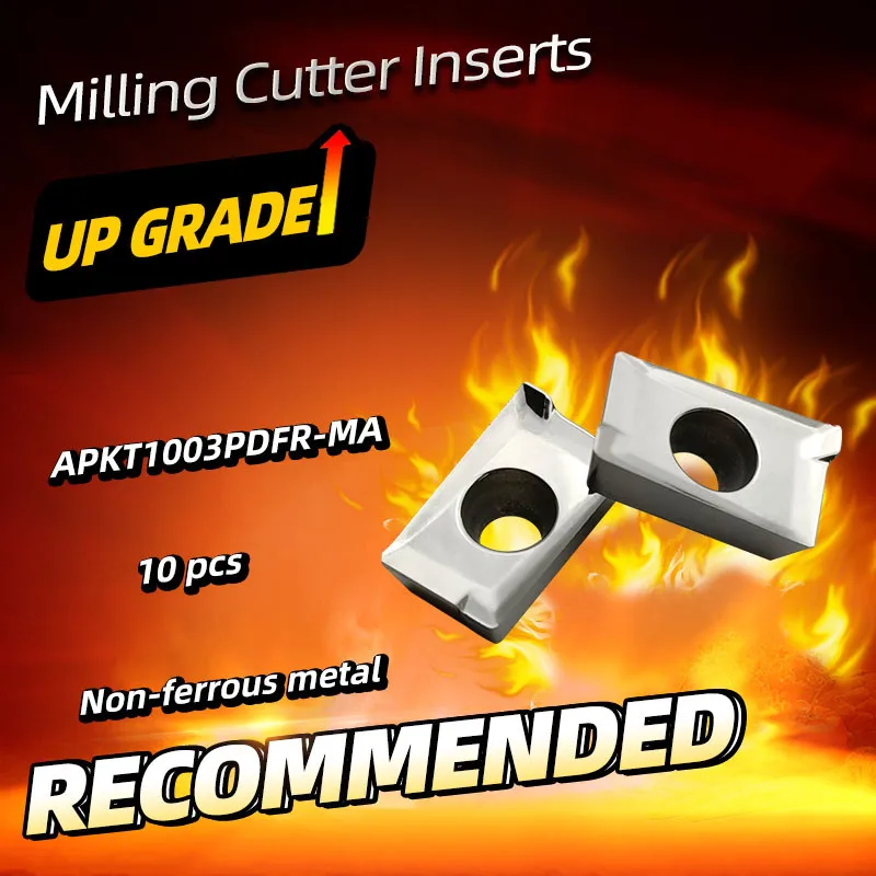 

10pcs/lot CNC Hard Alloy Face Milling Inserts APKT1003PDFR-MA for Non-ferrous metal,Aluminum,copper,plastic,wood machining
