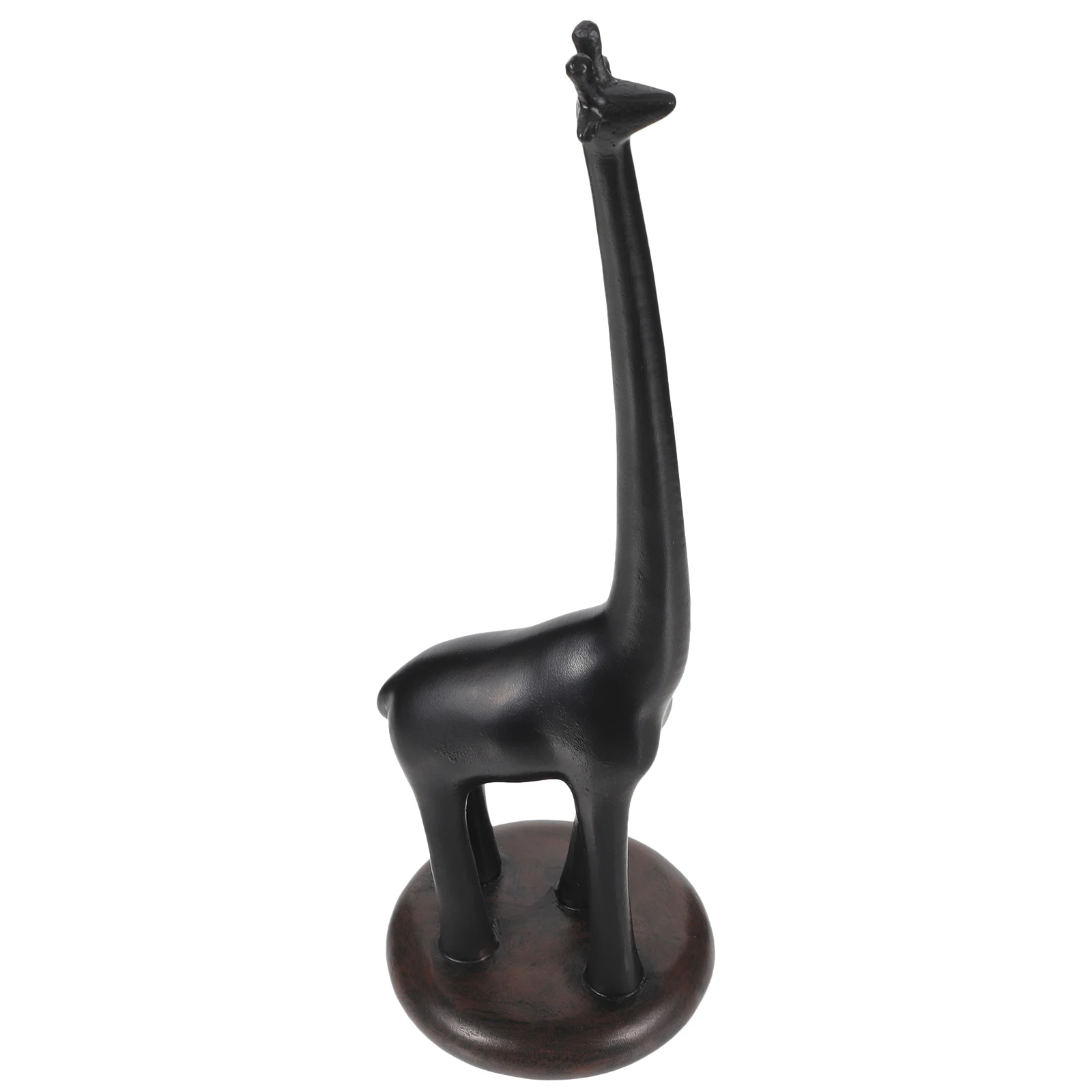 

Giraffe Paper Towel Holder Black Synthetic Resin Farmhouse Style Standing Tissue Rack Modern Simple Appearance Easy