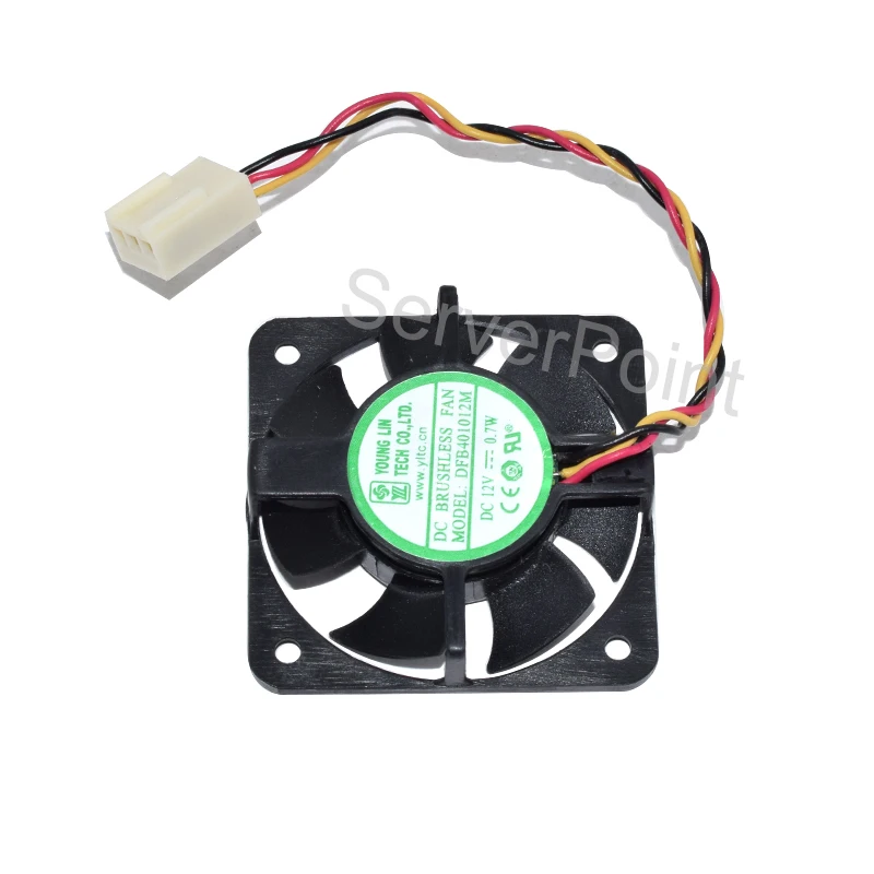 

Test OK DFB401012M 40*10MM DC12V 0.7W 3 Wires Cooling Fan