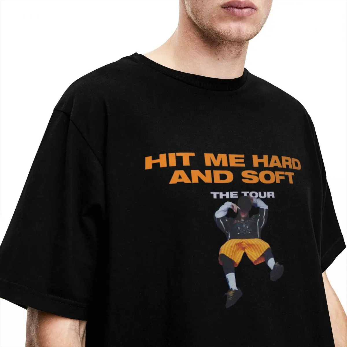 Streetwear T-Shirt Hit Me Hard And Soft Cotton T Shirts Tour Music Tee Shirt for Men Summer Y2K Retro Printed Short Sleeve Tops