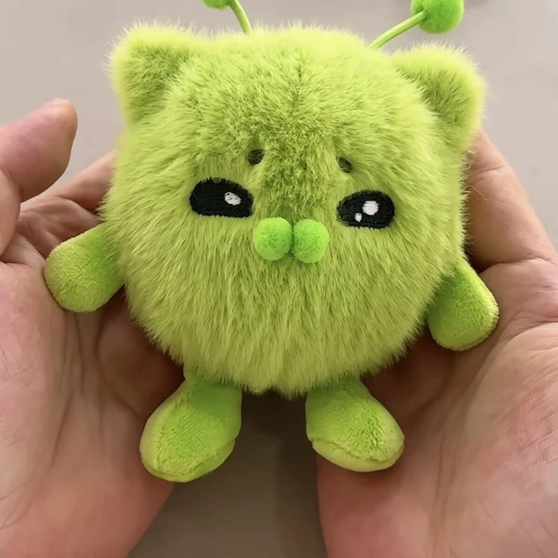 Egg boy Party Hakimi Green Alien Cat Plush Doll Ugly Cat Doll Cat Pendant Bag Ornament