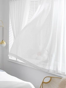 Pantalla de divisor de cortina de 1 por ciento sin instalación de perforación sala de estar simple y dormitorio persianas de bambú blanca a prueba de viento 8 Mejor divisor de cama de ventas - №6