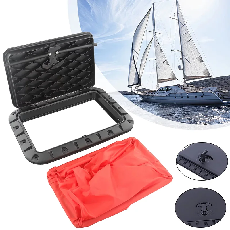 Marine Deck Access Hatch and Red Waterproof Bag 9.84×13.7