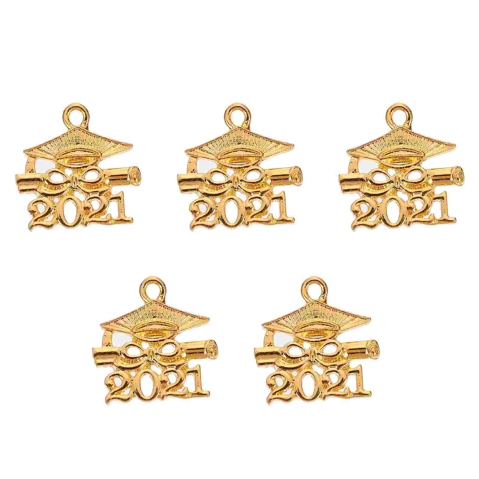 5 Pcs Doctor Hat Charm Decor Alloy Jewelry Pendants Neck Chain Bracelet Student