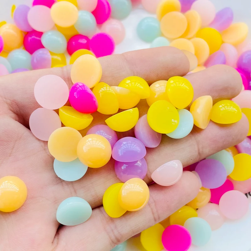 

30 Pcs New Mini Cute Kawaii Mixed Color Cat Eye Flat Resin Cabochon Scrapbook DIY Hairpin Embellishments Charm Accessories L91