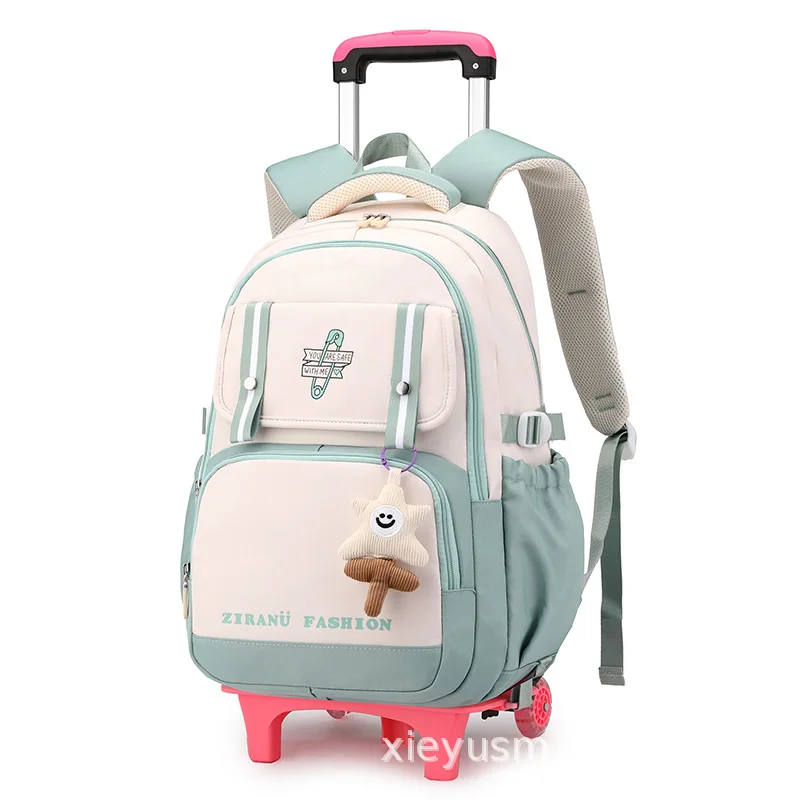 Trolley Children School Bags Mochilas Kids Backpacks With Wheel Trolley Luggage Girls princess backpack Backbag kids Schoolbag