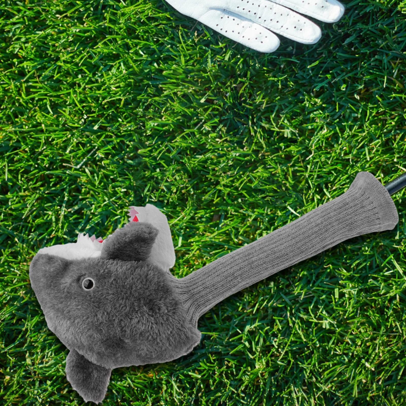 

Stylish Animal Head Golfs Club Head Cover Durable Cotton Material Golfing Accessory Cartoon Design Protective Sleeve