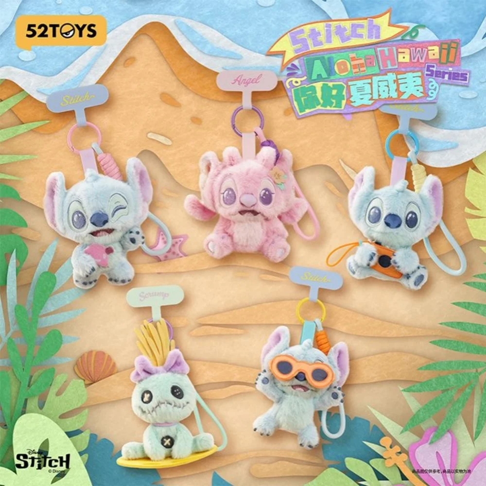 52TOYS Stitch Alohah Hawaii Series Blind Box Mystery Surprise Pendant Collect Keychain Decor Toy Gift