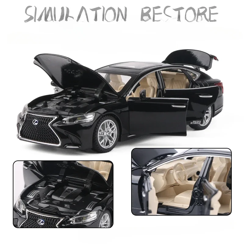 1:32 Scale Lexus LS500H Alloy Car Model With Sound Light Diecast Toy Vehicles Kids Boy Birthday Gift Collective