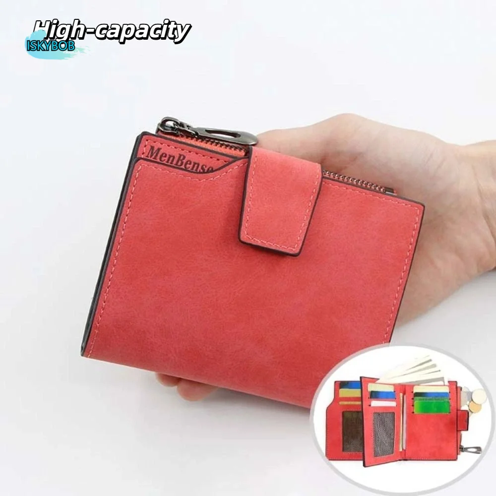 

Elegant Korean Style Pocket Purse Wallet PU Leather Large Capacity Cash Purse Bag Multifunction Card Holder Short Wallets Travel