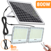 2head LED Solar Light Outdoor LED FloodLamp Remote Control Waterproof For Garden Path Street Wall Solar Landscape Spotlight