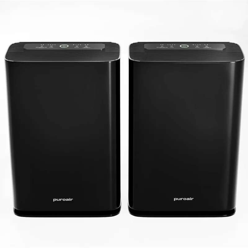 Powerful PuroAir HEPA Air Purifiers for Home Large Rooms - Covers 2,145 Sq Ft - Filters Up To 99% of Pollutants, Smoke