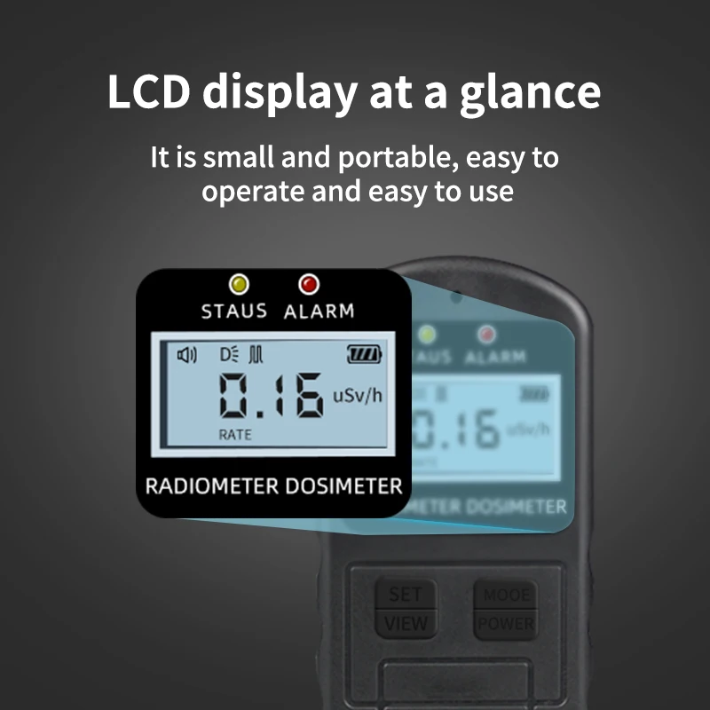 Maxgeek Highly Sensitive Geiger Counter Radiation Detector Radiometer Dosimeter with Multiple Alarm Modes