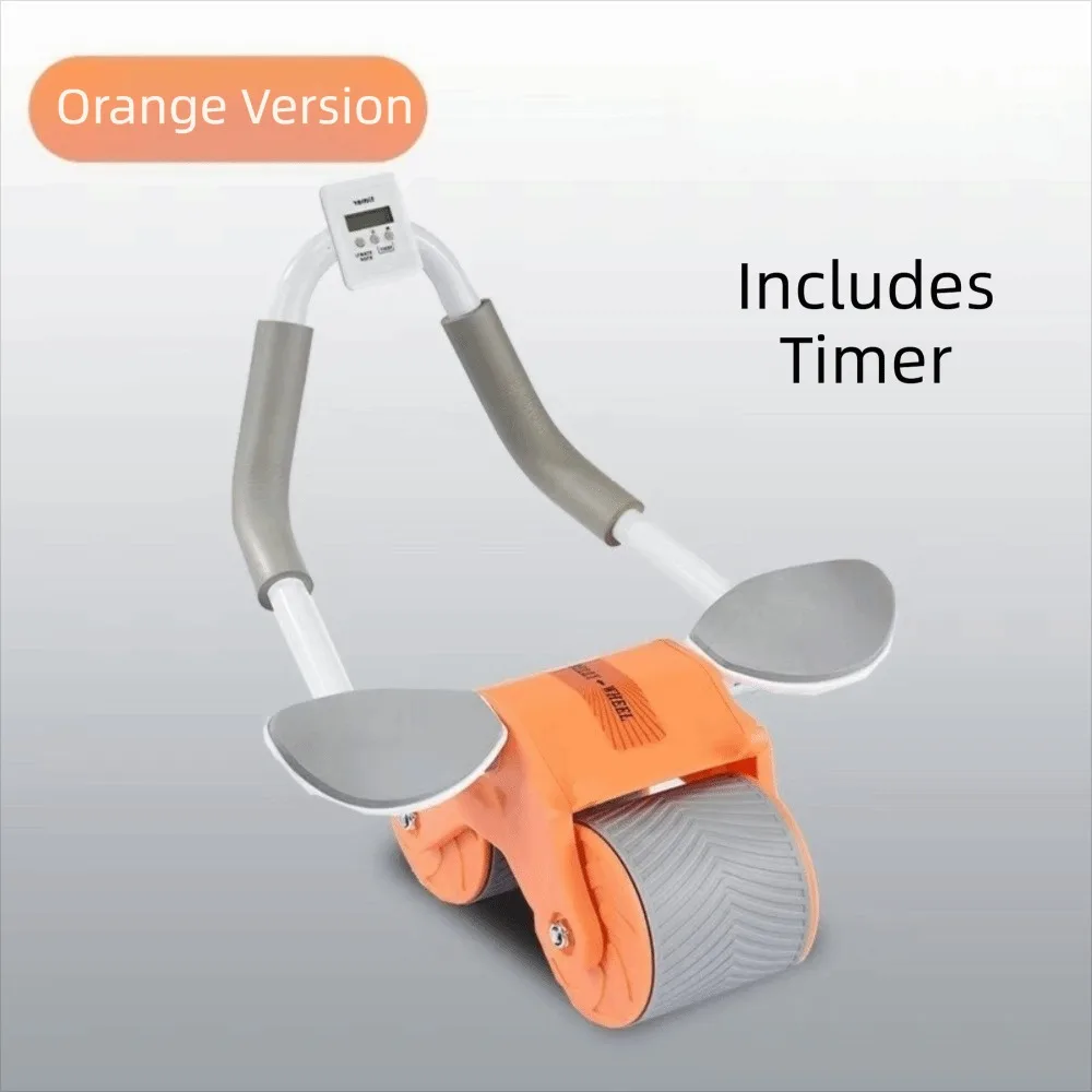 Automatic Rebound Automatic Rebound Ab Roller Wheel Elbow Support Knee Mat Abdominal Wheel 2-Wheel Silent Core Trainer Home Gym