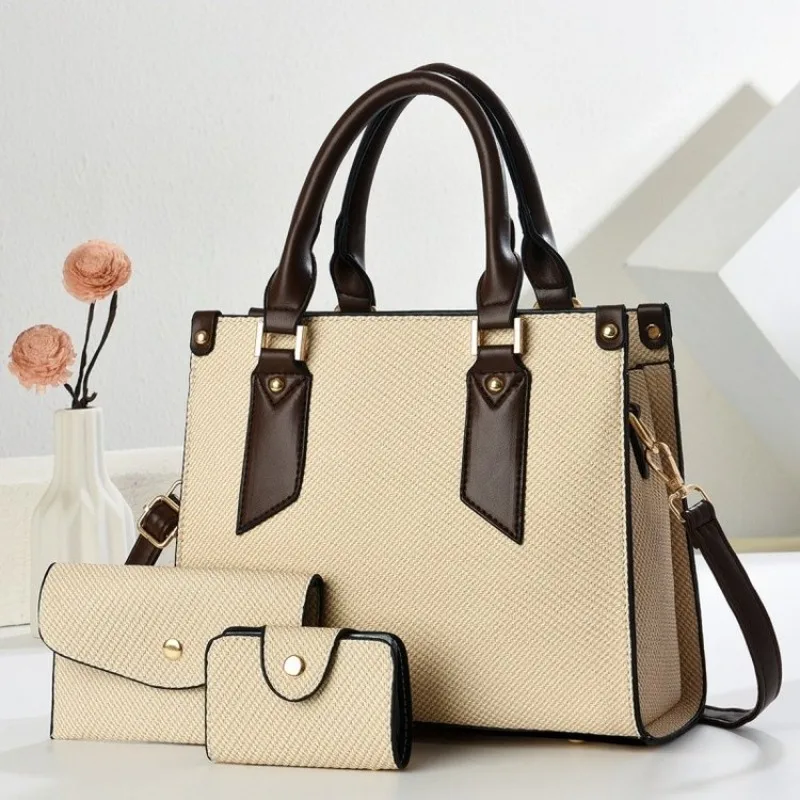 Textured Retro Diaper Bag Women Original Square Satchel Handbag Leather Crossbody Shoulder Purse Designer